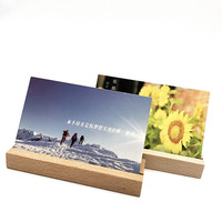 Porte-cartes en bois, porte-cartes postales en bois, support en acrylique pour décoration de fête, petit emplacement pour cartes de Menu de Table
