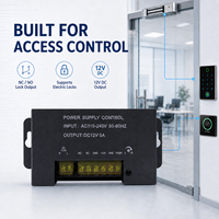 Alimentation pour contrôle d'accès 12V 5A, adaptateur secteur AC 110-240V avec batterie de secours, entrée NC NO, contrôle de verrouillage, temporisation