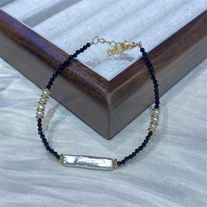 Zhizhen Baroque Freshwater <b>Pearl</b> <b>Bracelet</b> Black for Crystal Trendy Cool Fashionable Design Niche Number Pattern China Model - Product Image 1