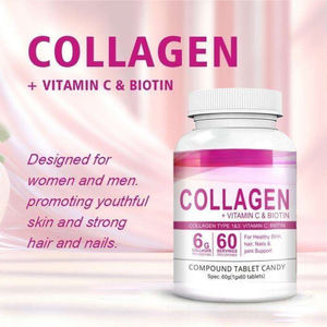 Tableta de colágeno de biotina de etiqueta privada Suplementos de vitamina C para el cabello, la piel y las uñas, Suplemento de colágeno de belleza + Magnesio - Product Image 2