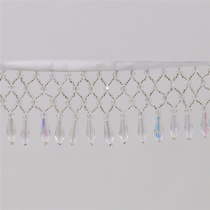 Ren Trang Trí Đính Pha Lê Thủy Tinh Óng Ánh 5 CM Lưới Dệt Viền Tua Rua Trang Trí Thời Trang - Product Image 5