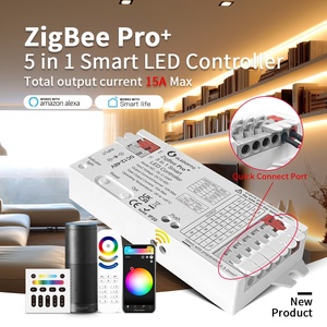 2025 New gledopto 5 in1 ZigBee 3.0 + 2.4 Gam RF thông minh Led điều khiển với Push Switch DC 12-48V 15A Max Độ sáng có thể điều chỉnh - Product Image 3