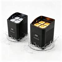 Projecteur LED PAR extérieur étanche IP65 4x20W 6-en-1 à piles RGBWAUV avec contrôle DMX512 pour scène, mariages et éclairage d'ambiance