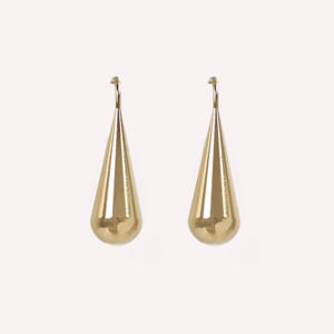 Pendientes Minimalistas de Acero Inoxidable Dorado YFB, 3 cm de Largo, Joyería de Moda para Primavera/Verano - Product Image 1