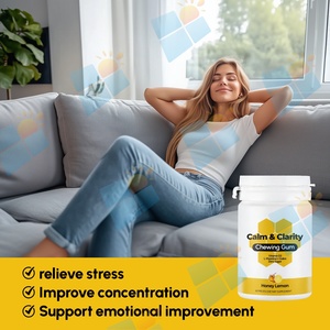 OEM/ODM Marque Privée – <span class=keywords><strong>Chewing</strong></span>-<span class=keywords><strong>gum</strong></span> Calm & Clarity pour la Gestion du Stress – Formule L-Théanine, GABA et Vitamine D3 – Miel Citron – <span class=keywords><strong>60</strong></span> pièces - Product Image 3