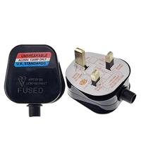 Prise réutilisable UK BS1363 13A / Prise d'assemblage de type G UK pour rallonge de câble d'alimentation