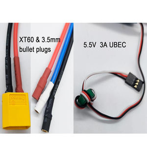 Contrôleur de vitesse électrique 20A ESC 2-4S 3A UBEC avec fiches XT60 et 3,5 mm pour moteur brushless RC - Product Image 3