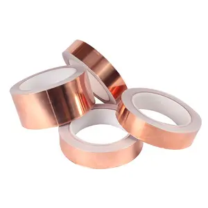 0.05mm conductive pure copper foil adhesive rolled tape manufacturers