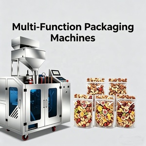 Machine <span class=keywords><strong>d</strong></span>'emballage entièrement automatique pour sachets de noix, bonbons, snacks, granulés <span class=keywords><strong>d</strong></span>'azote et <span class=keywords><strong>fruits</strong></span> secs avec pesage, remplissage et scellage - Product Image 1
