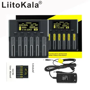 Liitokala Lii-S6 배터리 충전기 18650 26650 18350 18340 리튬 이온 Ni-MH 배터리