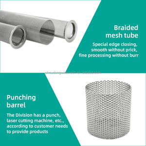 OEM Edelstahl 304 316 Perforierter Filter zylinder Mesh Tube Metall filter korb für Rohr ventil leitungen - Product Image 5