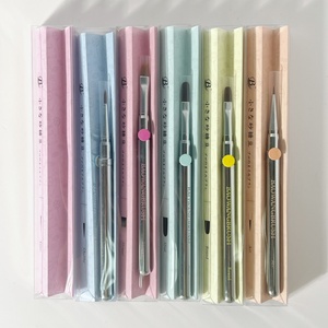 Factory Customized High-end Professional Nail <b>Brush</b> Set Nail Art <b>Brush</b> <b>Round</b> Head Pen Drawn Line Flower Pen Metal Pen Holder - Product Image 6