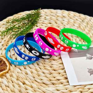 Custom Aliens Style Silicone Wristba Factory-Wide Fun for Themed Parties and Promotions <b>Cute</b> Rubber <b>Bracelets</b> - Product Image 6