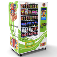Distributeur de machines de vente automatiques réfrigérées en stock, prix compétitif, construction en acier inoxydable, compatible SDK
