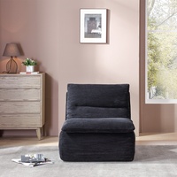 Fauteuil simple moderne en tissu velours, motif gaufré, pour salon, chambre, dortoir, canapé paresseux, amovible et lavable