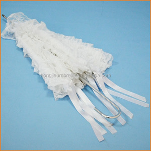 Sản phẩm mới móc xử lý staight Antique parasol pongee vải REN Ô cong xử lý ren chùa thẳng ô - Product Image 6