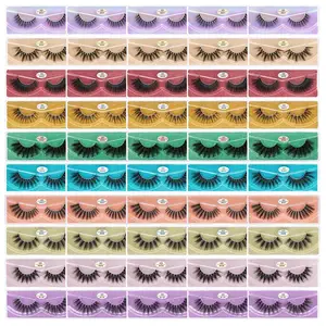 Verified suppliers fashion private label false lashes wholesale silk faux mink full strip eyelashes with lash box custom logo