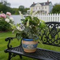 Plantes artificielles réalistes : buissons verts, fleurs blanches, fausses feuilles de Pothos et de fougère en plastique, faites à la main, à longues tiges, pour la maison, les mariages et Pâques