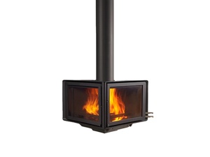 Cheminée suspendue moderne en acier, à installation autonome facile, double face rotative, à <span class=keywords><strong>feu</strong></span> réel, pour hôtel, chauffage intérieur au <span class=keywords><strong>bois</strong></span> - Product Image 3