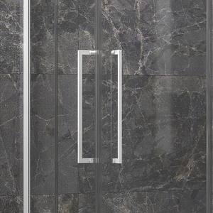 Kamalu KT1000B bianco opaco 130x130 doccia custodia a doppia cerniera senza cornice con telaio in alluminio impermeabile per bagno - Product Image 4