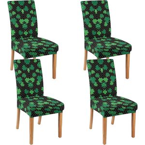 Juego de fundas para sillas de Halloween de 4 piezas, tema de terror gótico, adorable fantasma, calabaza, diseños de Calavera, suministros para vacaciones de Halloween en stock - Product Image 1