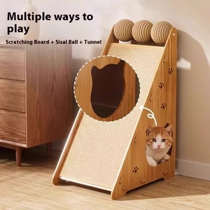 Graffio verticale per gatti in Sisal antigrasso resistente all'usura a prova di briciole di zampa per gatti facile da giocare con l'accessorio per il letto per animali domestici - Product Image 2