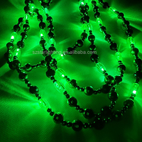 Collier lumineux à perles LED personnalisé par le fournisseur ODM, collier à perles vertes lumineuses pour les bars, les festivals, les fournitures de fête, les décorations, les cadeaux