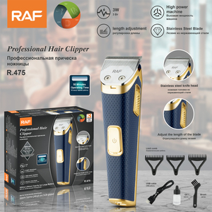RAF High <b>Power</b> 3W <b>USB</b> <b>Cable</b> Stainless Steel Knife Head Hair Trimmer With Limit Comb Mens Shaver Manual Hair Trimmer - Product Image 5