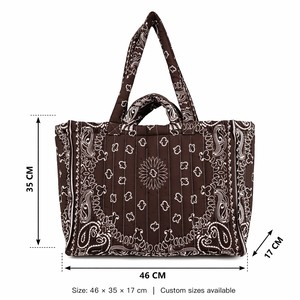 <span class=keywords><strong>Bolsa</strong></span> de Lona Personalizable, Suave y Ligera, Regalo al por Mayor para Ella, <span class=keywords><strong>Bolsa</strong></span> de Hombro Acolchada, <span class=keywords><strong>Bolsa</strong></span> Tote con Estampado Paisley - Product Image 3