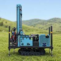 Machine de forage de puits d'eau sur chenilles SM300, moteur diesel, hydraulique, portable, capacité de forage de 300 m