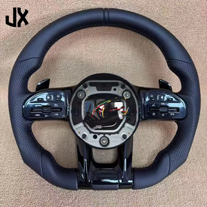 Volant de voiture pour <span class=keywords><strong>Mercedes</strong></span> Benz CLS 350 W157 W218 W219 W257 53 63 A45 a 45 W176 W177 Amg Volant en cuir perforé - Product Image 1