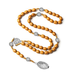 Catholique Madonna Chapelet Collier Chapelets Conçu MARIE Recours Toi Sin Pray Forus Pendentif Prière Bijoux En Gros - Product Image 3