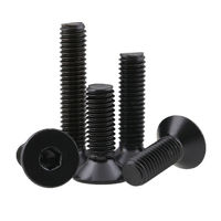 Sekrup Kepala Countersunk CSK Hex Drive DIN7991 M5 M6 M8 M10 Baja Tahan Karat A2 304 Lapisan Oksida Hitam, Sekrup Allen Kepala Datar