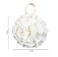 Accessoires de salle de bain : Éponge exfoliante en nylon écologique en forme de fleur pour le corps, pour la douche et le savon moussant