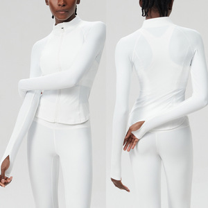 Pantalon de yoga à fermeture éclair moulant et doux pour femmes, taille plus, haut sportif uni - Product Image 6