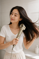 Sèche-cheveux brosse électrique professionnel à moteur BLDC ionique haute vitesse 1400W 6-en-1 avec protection thermique et fonction lissage