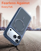 Nouvelle coque de téléphone magnétique en cuir PU à texture fibre de carbone pour iPhone 18 17 16 15 14 13, compatible avec la charge sans fil pour iPhone 17