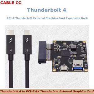 Nueva Tarjeta Adaptadora Thunderbolt 4 a PCI-<span class=keywords><strong>E</strong></span> 4X, Base de Expansión para Tarjeta Gráfica Externa Thunderbolt, Adaptador USB4 Core, 40Gbps Tipo-C de Alta Velocidad - Product Image 2
