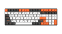 Jeu de machine à écrire pour ordinateur lumineux Teclado 100 touches DK100 boîtier blanc translucide RGB USB Type C Nootebook ABS plastique multi-touches