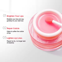 Baume à lèvres rose hydratant végétalien de soin de la peau coréen en marque privée, baume à lèvres naturel aux fruits