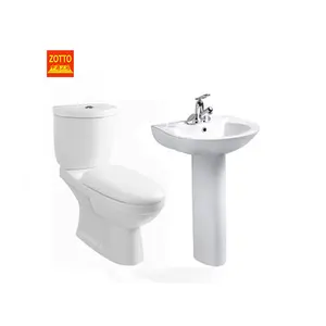 Hot Sale Wholesale WC And Pedestal Basin Porcelain Sets Ceramic Bathroom Set Accessories Toilet Design Modern Toilet