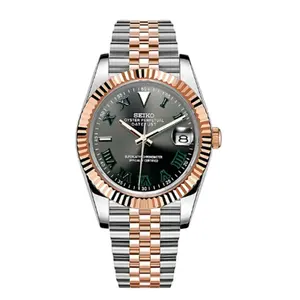 Nouvelle montre mécanique sportive avec cadran romain, design vert radis, multifonction, bracelet en acier, pour homme, NH35 - Product Image 2