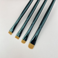 Pinceaux de maquillage personnalisés avec logo pour cils et outils de beauté, pinceau correcteur, pinceau plat