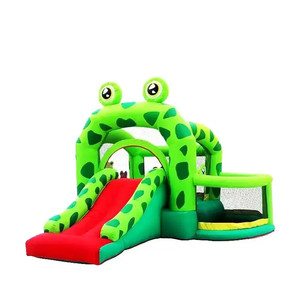 Château <span class=keywords><strong>gonflable</strong></span> personnalisé en forme de <span class=keywords><strong>grenouille</strong></span> avec toboggan, en PVC, pour enfants, idéal pour les fêtes en extérieur et la location - Product Image 1