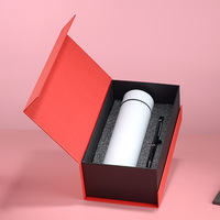 Boîtes cadeaux magnétiques de luxe personnalisées avec logo, style livre, doublure en éponge pour l'emballage de tasses isothermes, de mugs de voyage et de verres