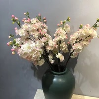 YH006 grosir bunga Sakura buatan Jepang bunga Sakura buatan sutra merah muda putih bunga Sakura buatan