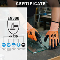 Gants de travail CY Factory en nitrile résistants aux coupures, haute visibilité, avec revêtement en nitrile sablé, pour la sécurité, vente en gros