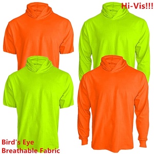 フード付きカスタマイズ可能な卸売通気性反射長袖安全グリーン建設作業シャツ - Product Image 6