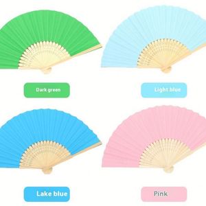Custom Printed Logo Portable Bamboo Folding Hand <b>Fan</b> <b>White</b> Flower Carving Elegant Home Decoration Business Gift Eco-Friendly - Product Image 2