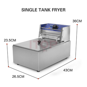 Friteuses électriques professionnelles de qualité commerciale multi-prises en acier inoxydable de comptoir 16 <span class=keywords><strong>220V</strong></span> 2.5Kw en provenance de Chine - Product Image 3